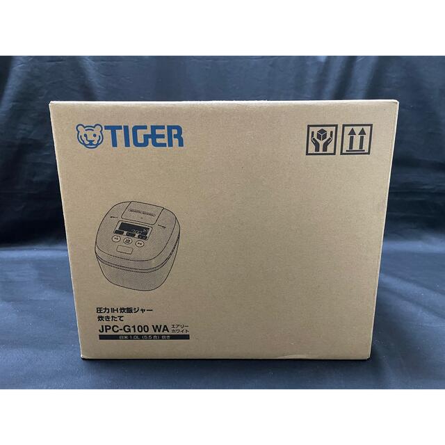 TIGER(タイガー)の★炊飯器ごはん 5.5合 タイガー 圧力IH JPC-G100WA ホワイト★ スマホ/家電/カメラの調理家電(炊飯器)の商品写真