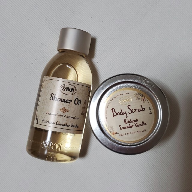 SABON(サボン)の値下げ中！！SABON ボディケアトライアルセット パチュリ ラベンダー バニラ コスメ/美容のボディケア(ボディスクラブ)の商品写真