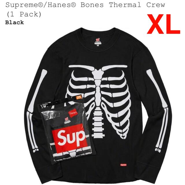 Supreme(シュプリーム)のSupreme Hanes Bones Thermal Black  メンズのトップス(Tシャツ/カットソー(七分/長袖))の商品写真