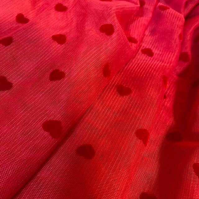 SALE‼️H＆M★ハートスカート(赤)130cm キッズ/ベビー/マタニティのキッズ服女の子用(90cm~)(スカート)の商品写真