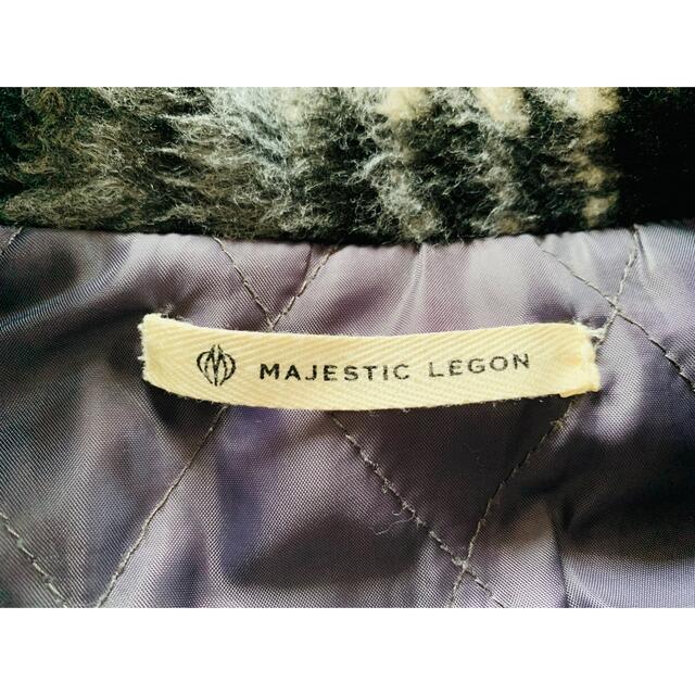 MAJESTIC LEGON(マジェスティックレゴン)の【中古美品】MAJESTIC LEGON チェック柄　モザイクコート レディースのジャケット/アウター(ロングコート)の商品写真