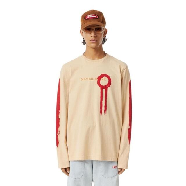 DIESEL - DIESEL ロンT ガーメントダイ　長袖　ベージュ  XS ディーゼル