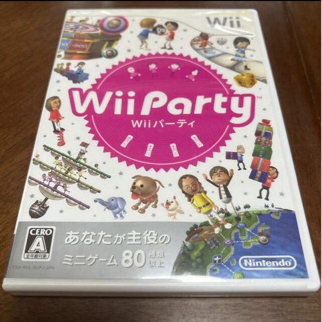 任天堂(ニンテンドウ)のWii party ウィーパーティ♡ミニゲーム80種類以上 Mii対応 エンタメ/ホビーのゲームソフト/ゲーム機本体(家庭用ゲームソフト)の商品写真