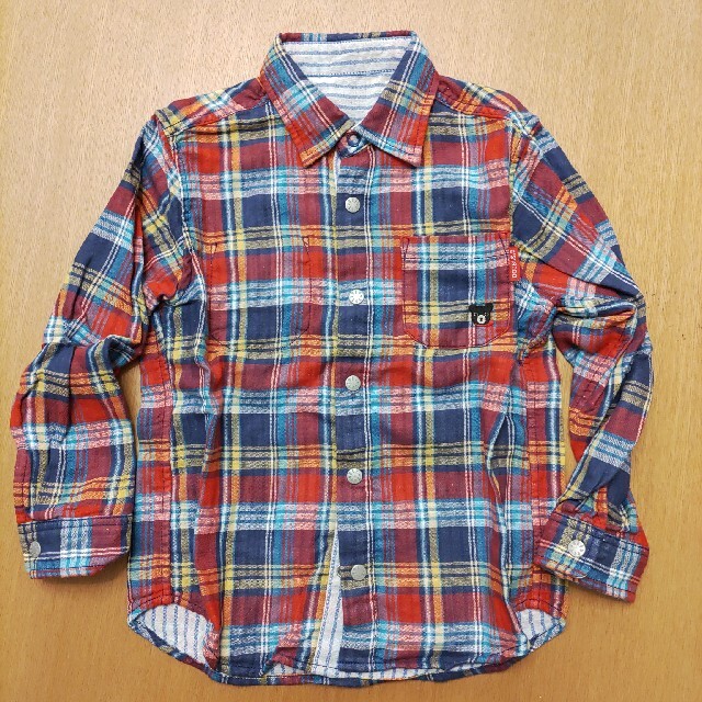 DOUBLE.B(ダブルビー)の新品 ダブルビー ガーゼ リバーシブルシャツ 110 キッズ/ベビー/マタニティのキッズ服男の子用(90cm~)(ブラウス)の商品写真