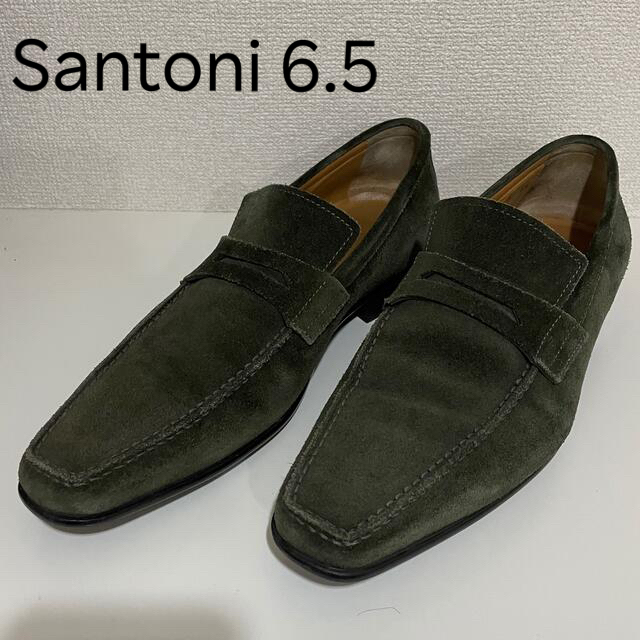 サントーニ　santoni レザー　シューズ　茶色　サイズ7  同色ベルト付