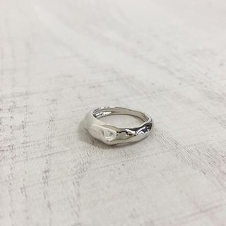 デコボコメタルピンキーリング　指輪／シルバー K2165(リング(指輪))