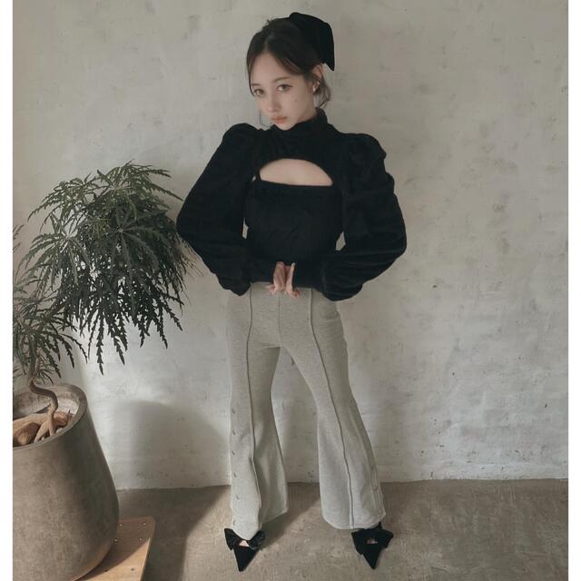 fiction tokyo バックリボンサイドスリットフレアパンツ-eastgate.mk