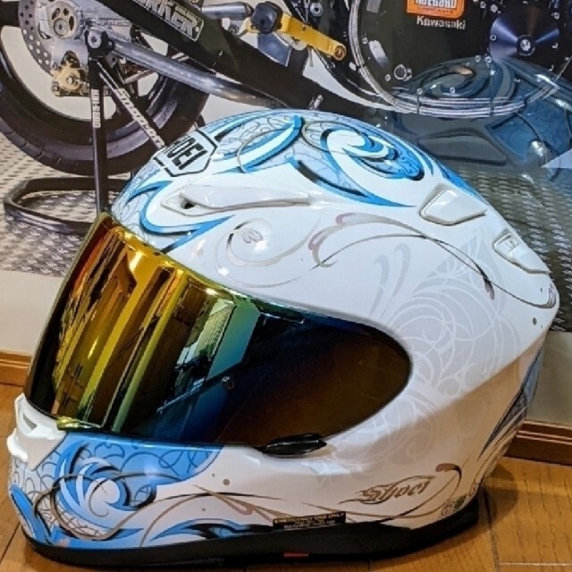 カラーホワイト×水色SHOEI◇XR-1100 フルフェイスヘルメット◇USED