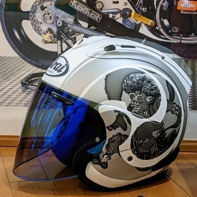 送料無料/新品】 ARAI VZ-RAM鼓動2◇風神/雷神和柄ジェットヘルメット