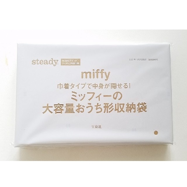 宝島社(タカラジマシャ)のsteady. ステディ. 2021年 11月 付録 ミッフィー 収納袋 インテリア/住まい/日用品のキッチン/食器(収納/キッチン雑貨)の商品写真