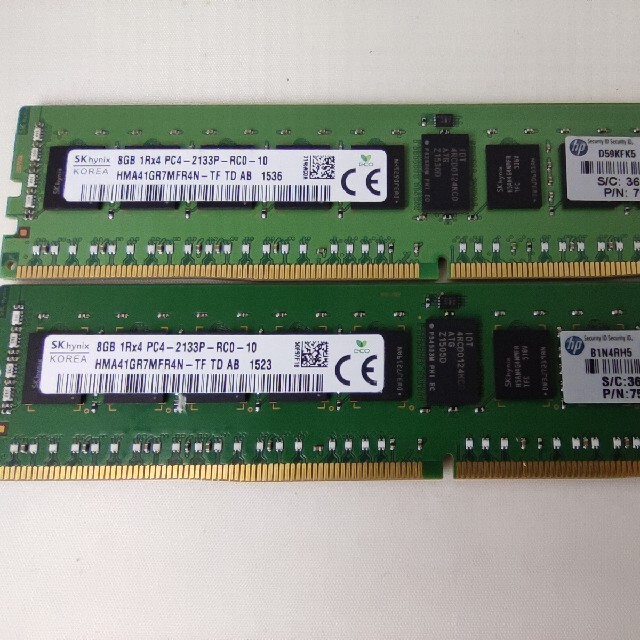 16GB （8GBx2枚) PC4-2133P