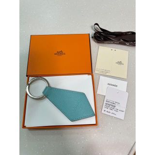 エルメス(Hermes)のエルメス　キーホルダー　タブ　ブルーアトール(キーホルダー)