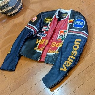 バンソン(VANSON)のVANSON バンソンレザージャケット☆ショート丈☆USED(装備/装具)