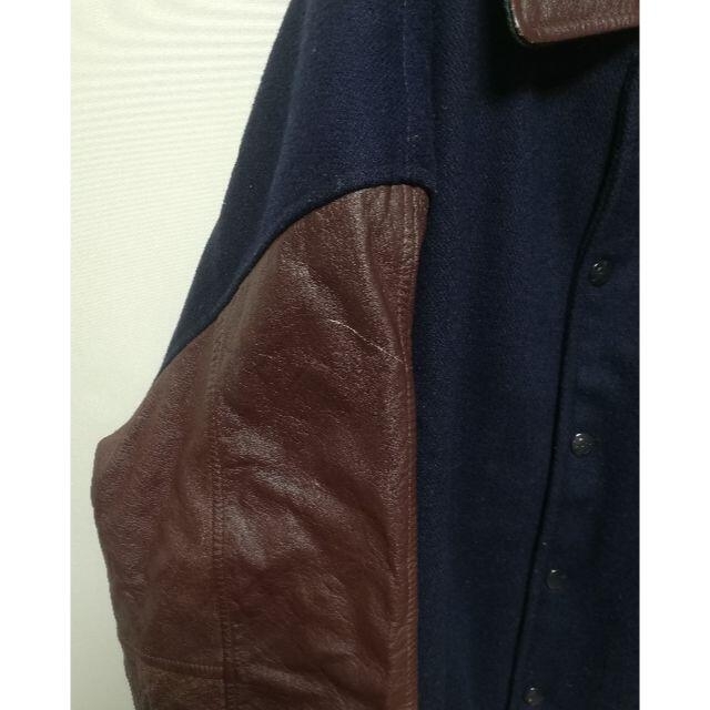 155 Hard Rook CAFE スタジアムジャンパー ウール レザー メンズのジャケット/アウター(スタジャン)の商品写真
