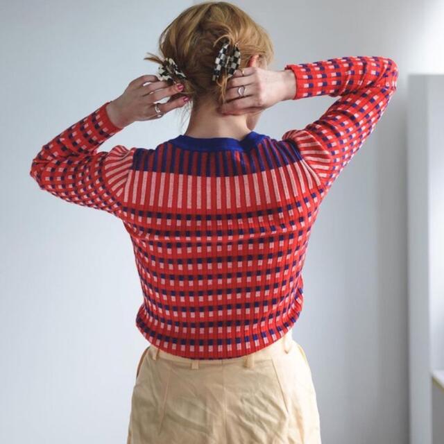 SANSeLF retoro border knit tops sanw 同型