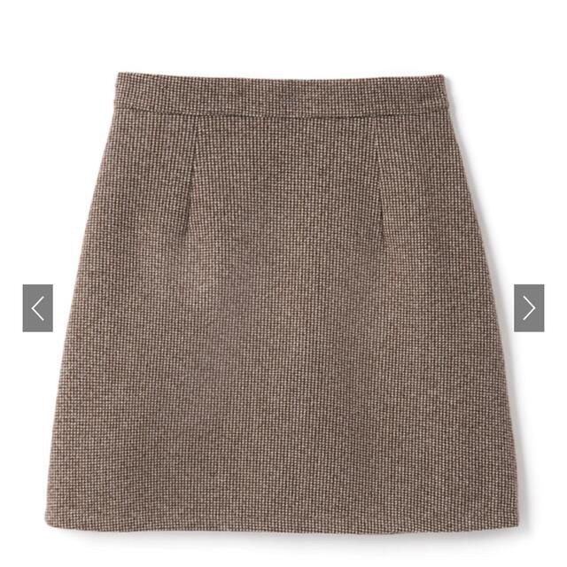 GRL(グレイル)のGRL グレイル　インパン付き千鳥格子台形スカート　ブラウン レディースのスカート(ミニスカート)の商品写真