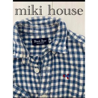 ミキハウス(mikihouse)のミキハウス ブルーギンガムチェックシャツ80(シャツ/カットソー)