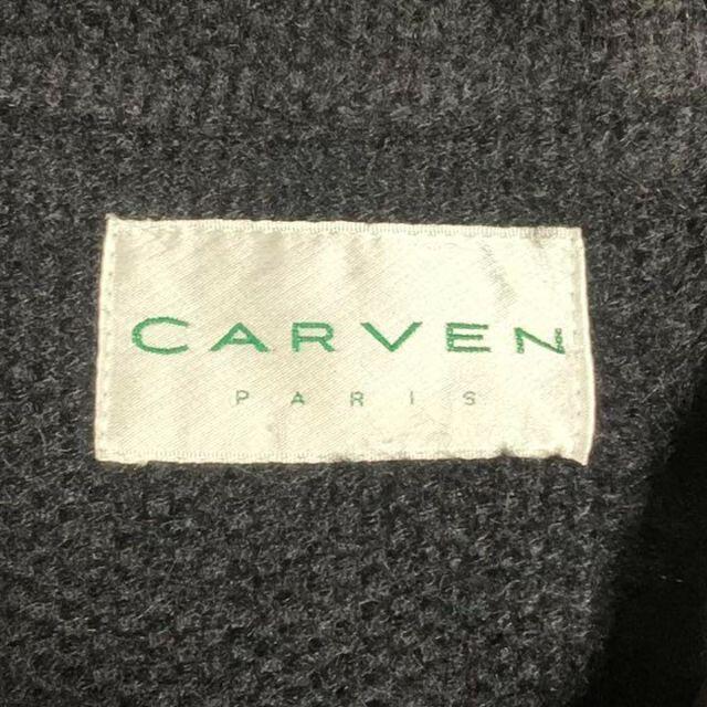 CARVEN アルパカ混 ロングコート 9号 ブラック カルヴェン