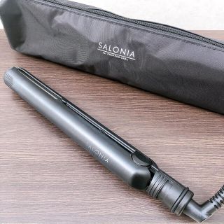 《サロニア》ストレートヘアアイロン 24mm ポーチ付(ヘアアイロン)