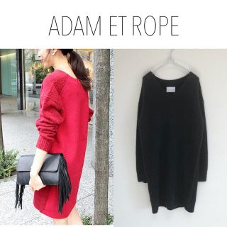 アダムエロぺ(Adam et Rope')のADAM ET ROPE BABYアルパカニットワンピース イエナ　ドアーズ(ひざ丈ワンピース)