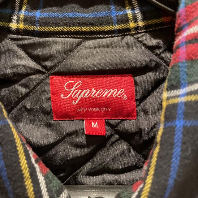 Supreme(シュプリーム)のsupreme quilted plaid flannel M black メンズのトップス(シャツ)の商品写真