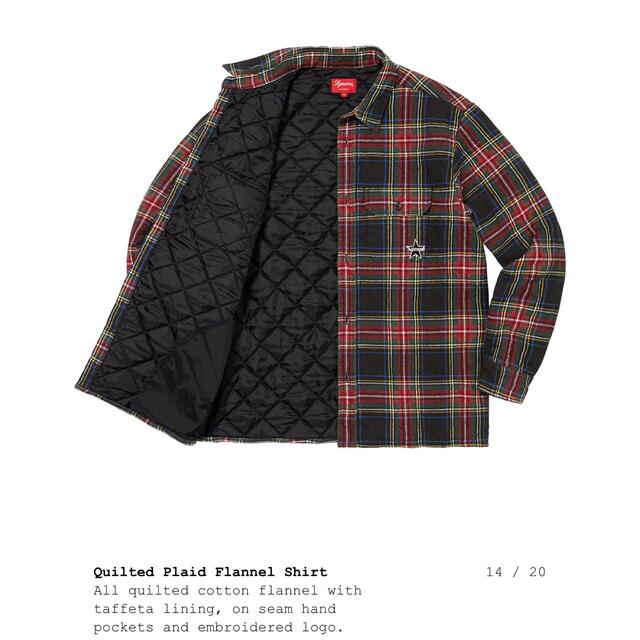 supreme quilted plaid flannel M black 7