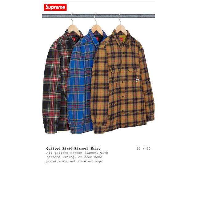 supreme quilted plaid flannel M black 8