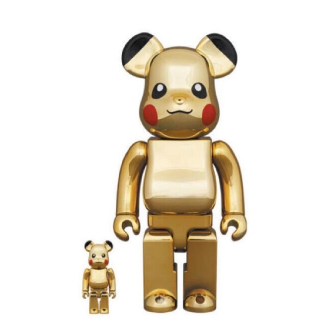 BE@RBRICK ピカチュウ GOLD CHROME Ver.100％400％