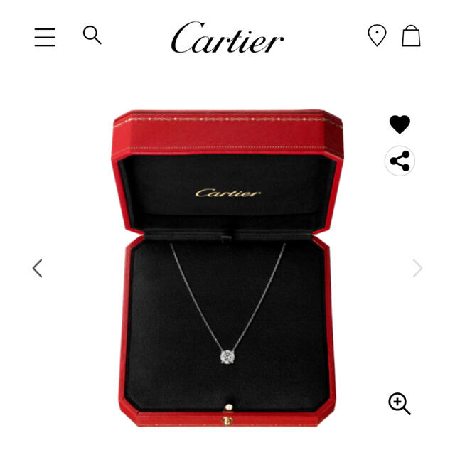 Cartier(カルティエ)のほぼ新品・カルティエ1895・ホワイトゴールドネックレス レディースのアクセサリー(ネックレス)の商品写真