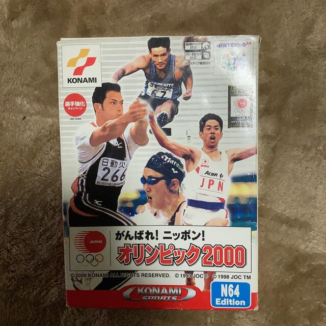 KONAMI(コナミ)のNINTENDO64  KONAMI がんばれ！ニッポン！オリンピック2000 エンタメ/ホビーのゲームソフト/ゲーム機本体(家庭用ゲームソフト)の商品写真