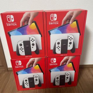 ニンテンドースイッチ(Nintendo Switch)の【新品】Nintendo Switch 有機ELモデル　ホワイト　4台セット(家庭用ゲーム機本体)