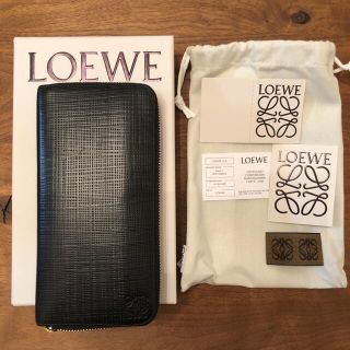 ロエベ(LOEWE)のロエベ リネン 長財布　黒(長財布)