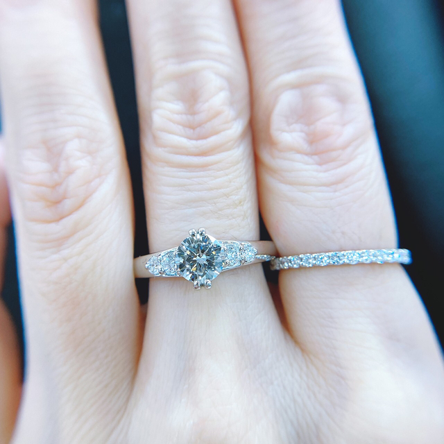 大粒ダイヤモンド PT900ダイヤリング✨D1.08ct✨Eカラー♥️VS-1✨ レディースのアクセサリー(リング(指輪))の商品写真