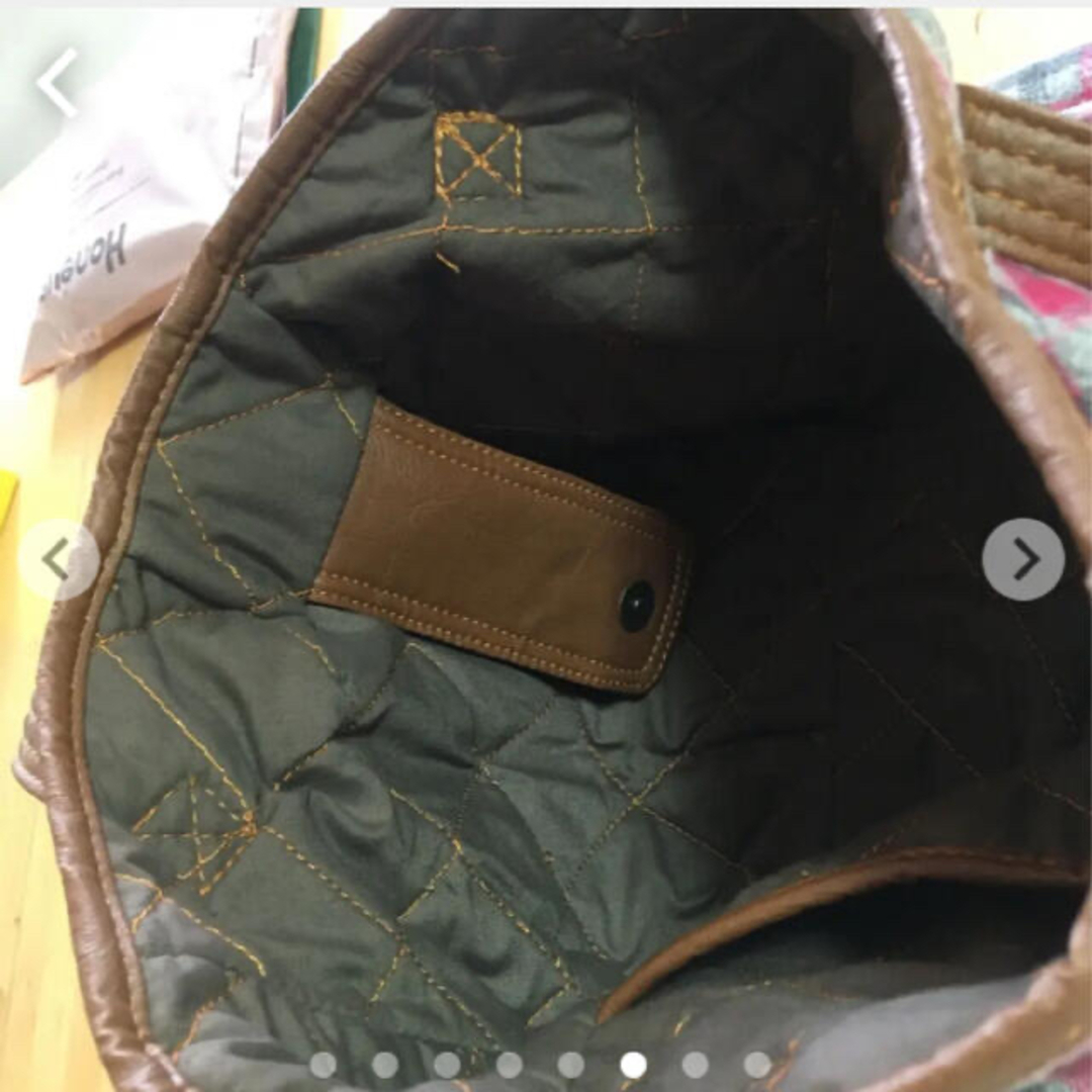 未使用品　冬用バック　トートバッグ　チェック柄 レディースのバッグ(トートバッグ)の商品写真