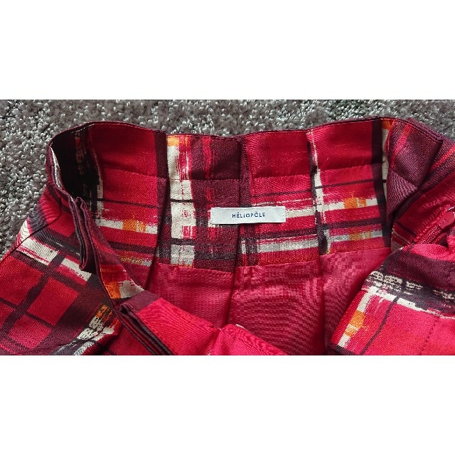 heliopole(エリオポール)のHELIOPOLEハンドペイント風チェックパターンサイドベルトスカート レディースのスカート(ロングスカート)の商品写真