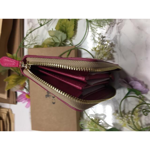【正規品 新品未使用】コーチ 四隅 ダークピンク ブラウン 長財布