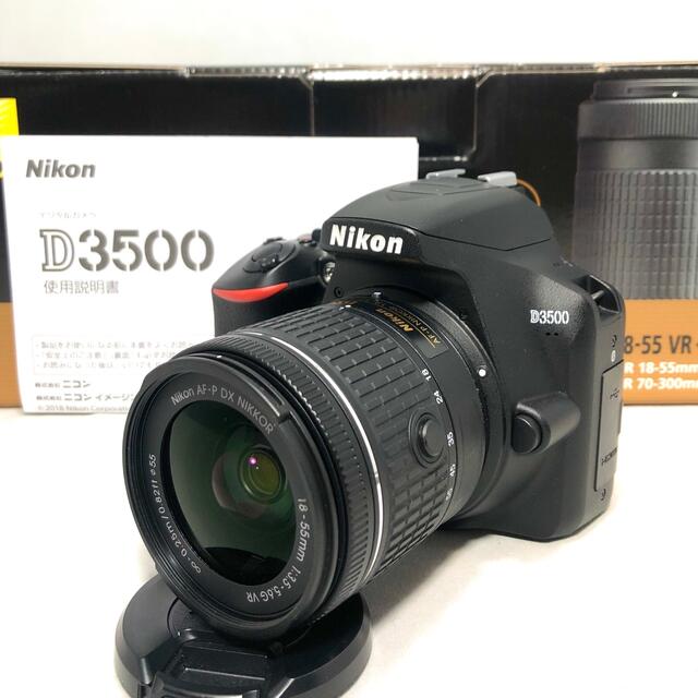 Nikon D3500 AF-P18-55レンズKIT 1628ショット極美品