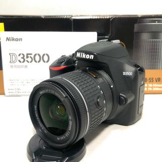 ニコン(Nikon)のNikon D3500 AF-P18-55レンズKIT 1628ショット極美品(デジタル一眼)