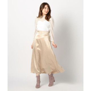 ミッシュマッシュ(MISCH MASCH)の【美品】MISCH MASCH ミッシュマッシュドットサテンスカート(ロングスカート)