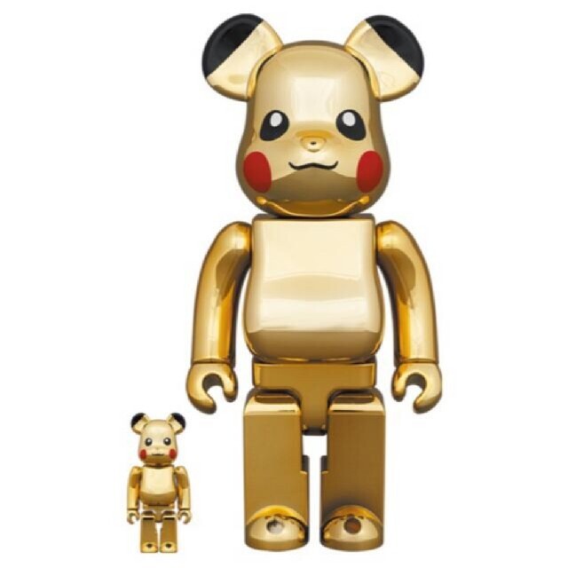 ハンドメイドBE@RBRICK ベアブリック ピカチュウ GOLD 100%400%