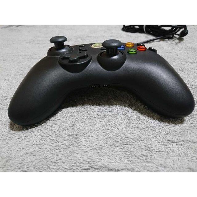 Xbox360(エックスボックス360)のホリパッドEX2ターボ 　BLACK　　　XBOX360　有線コントローラー エンタメ/ホビーのゲームソフト/ゲーム機本体(家庭用ゲーム機本体)の商品写真