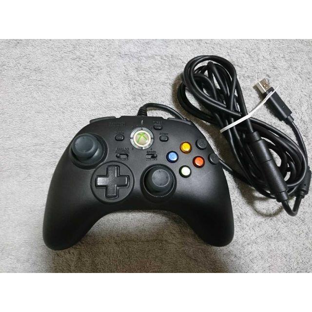 Xbox360(エックスボックス360)のホリパッドEX2ターボ 　BLACK　　　XBOX360　有線コントローラー エンタメ/ホビーのゲームソフト/ゲーム機本体(家庭用ゲーム機本体)の商品写真