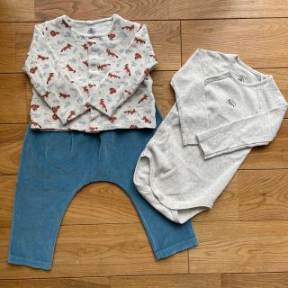 プチバトー(PETIT BATEAU)のプチバトー　ベロア　セット　18ヶ月(ロンパース)