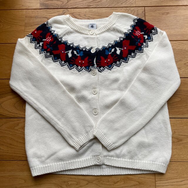 PETIT BATEAU(プチバトー)のプチバトー　ニット　12ans キッズ/ベビー/マタニティのキッズ服女の子用(90cm~)(カーディガン)の商品写真