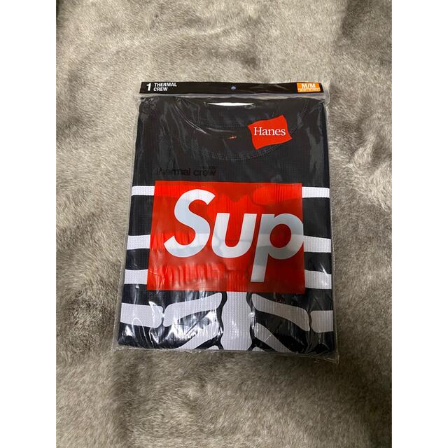 Supreme(シュプリーム)のSupreme Hanes Bones Thermal Crew 黒　M  メンズのアンダーウェア(その他)の商品写真