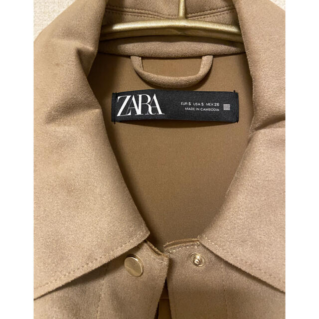 ZARA(ザラ)のZARA ベロアロングジャケット レディースのジャケット/アウター(テーラードジャケット)の商品写真