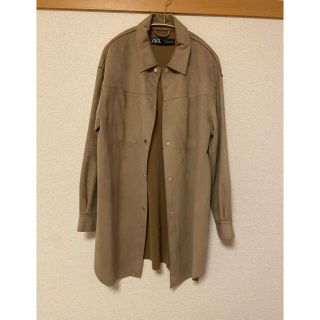 ザラ(ZARA)のZARA ベロアロングジャケット(テーラードジャケット)