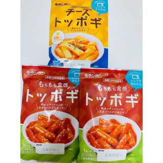 モランボン ・チーズトッポギ1袋、トッポギ2袋(インスタント食品)