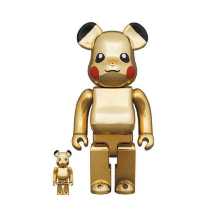 ピカチュウ GOLD CHROME Ver.100％＆400%キャラクターグッズ