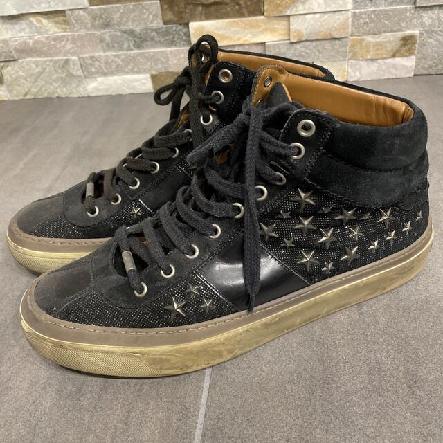 ジミーチュウ!ジミーチュウハイカットスニーカー!27cm | フリマアプリ ラクマ JIMMY CHOO ジミーチュウ ハイカット スニーカー 27cm